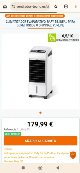 Purline Rafy 55 Climatizador Evaporativo