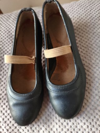 Tacones Flamenca Niña Negros