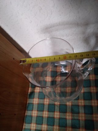 Jarrón de cristal transparente