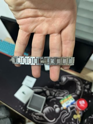 Pulsera Lacoste Plata y Blanco