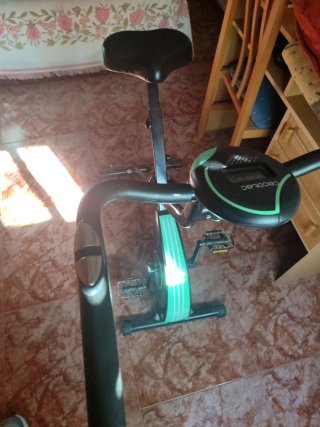Bicicleta Estática Verde y Negra