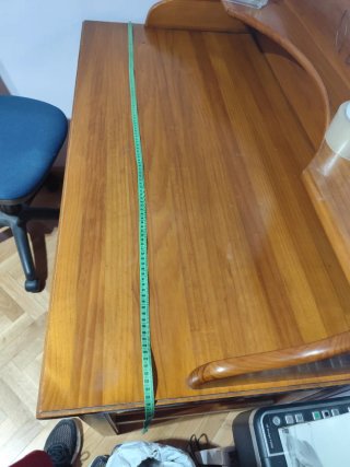 Tavolo da scrivania vintage in legno massello