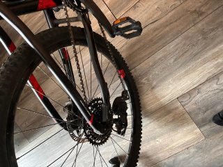 Bicicleta Rockrider Montaña Negra/Roja
