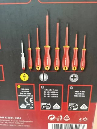 Electricista Destornilladores 9 Piezas 1000V