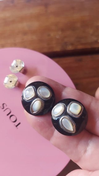 Pendientes Tous Nacar Negro y Blanco