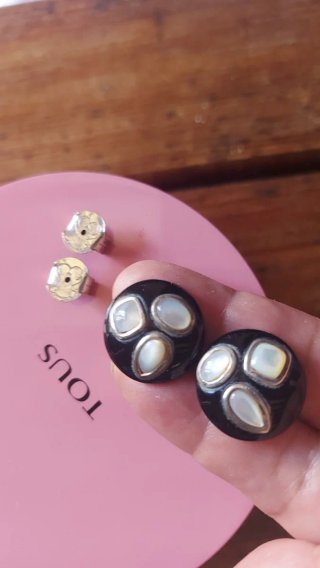 Pendientes Tous Nacar Negro y Blanco