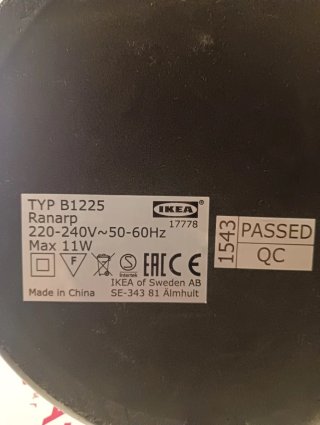 Lámpara Flexo Ikea Beige/Blanco