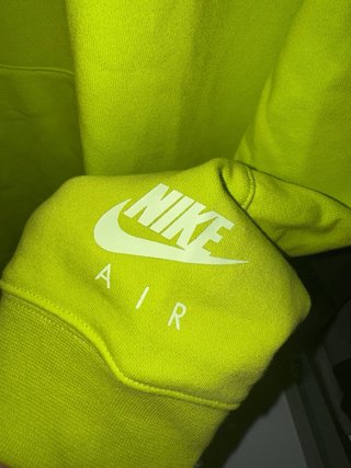 Sudadera Nike Air Oversize Lima Neón