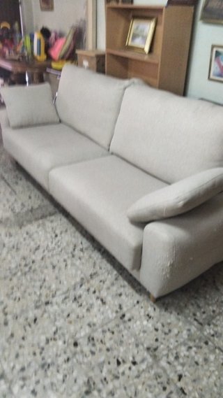 Sofá de 3 plazas beige