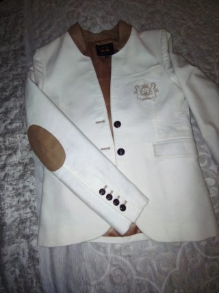 Chaqueta Spagnolo Beige/Blanca Talla 40