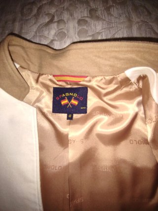 Chaqueta Spagnolo Beige/Blanca Talla 40