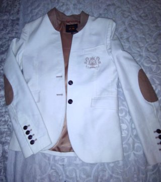 Chaqueta Spagnolo Beige/Blanca Talla 40