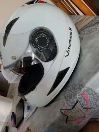 Casco de moto blanco NZI