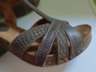 Sandalias tacón ART kaki talla 36