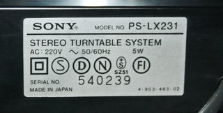 Giradischi Sony PS-LX231 Stereo