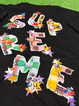 Camiseta Supreme Patchwork Negra