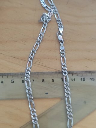 Cadena Figaro Plata 925 Italiana Hombre
