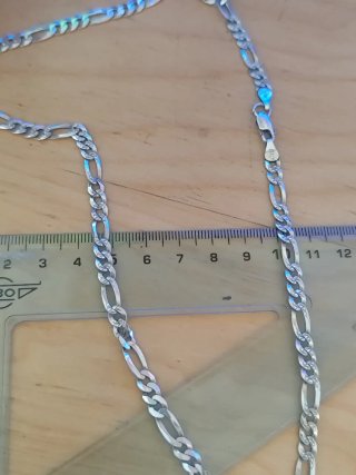 Cadena Figaro Plata 925 Italiana Hombre