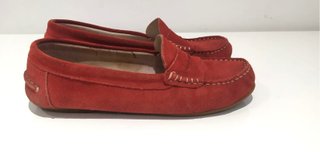 Mocasines Bambi Ante Rojo Talla 38