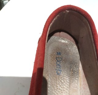 Mocasines Bambi Ante Rojo Talla 38