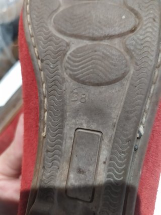 Mocasines Bambi Ante Rojo Talla 38