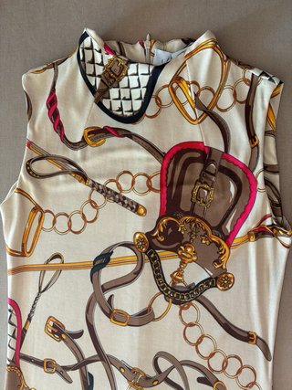 Vestido largo verano fiesta Talla S beige/rosa