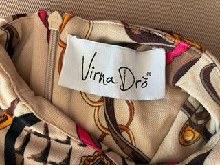 Vestido largo verano fiesta Talla S beige/rosa