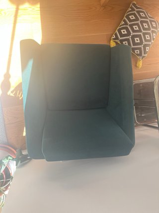 Butaca estilo Bauhaus terciopelo verde