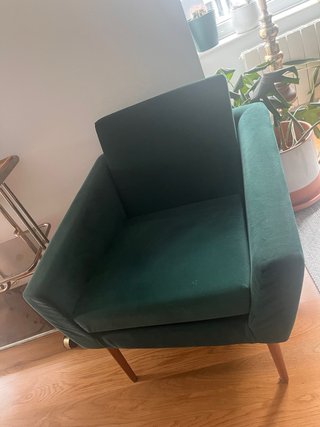 Butaca estilo Bauhaus terciopelo verde