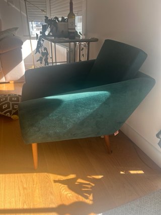 Butaca estilo Bauhaus terciopelo verde