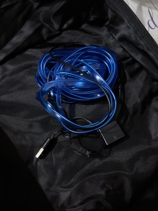 Luces LED ambiente coche USB azul