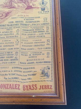 Cartel Antiguo Corrida de Toros Valencia 1960