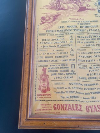 Cartel Antiguo Corrida de Toros Valencia 1960