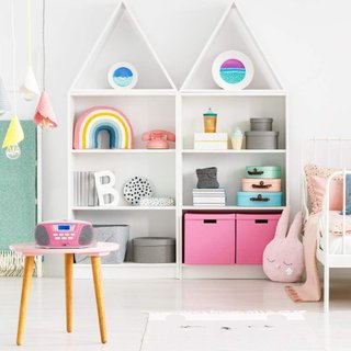 Aiwa radio portátil bluetooth usb infantil