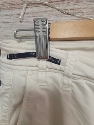 Pantalón vestir italiano blanco verano. T36/38