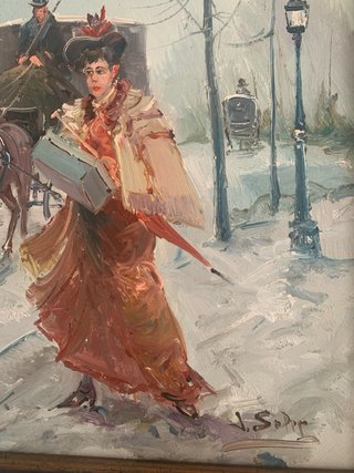 Oleo sobre lienzo Juan De La Cruz Soler (1951)