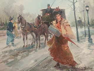 Oleo sobre lienzo Juan De La Cruz Soler (1951)