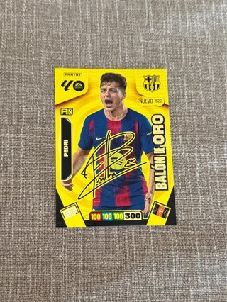 Pedri Balón de Oro Firmado Panini EA Sports