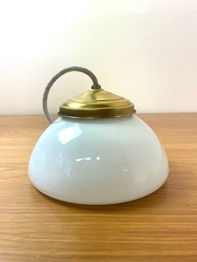 Lámpara de techo Modernista tulipa cristal opalina