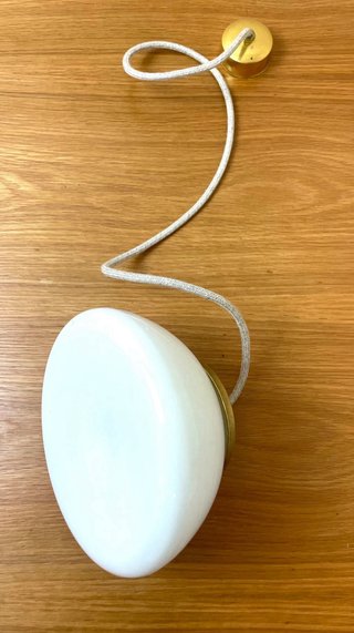 Lámpara de techo Modernista tulipa cristal opalina
