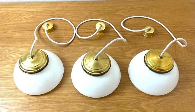 Lámpara de techo Modernista tulipa cristal opalina