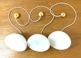 Lámpara de techo Modernista tulipa cristal opalina