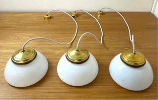Lámpara de techo Modernista tulipa cristal opalina