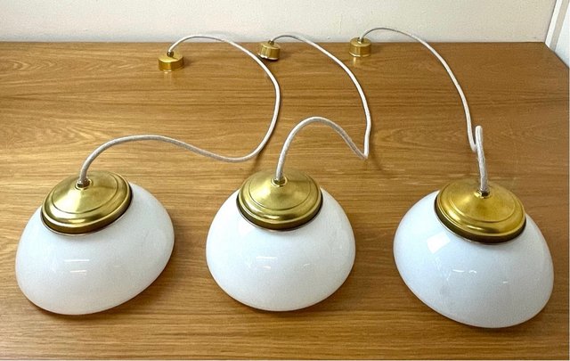Lámpara de techo Modernista tulipa cristal opalina