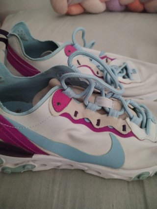 Nike React Element 55 Mujer Blanco y Rosa
