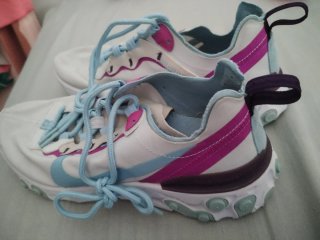 Nike React Element 55 Mujer Blanco y Rosa