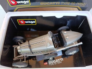 1/18 MODELLO BUGATTI TYPE 59 GREY BURAGO