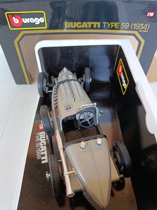 1/18 MODELLO BUGATTI TYPE 59 GREY BURAGO