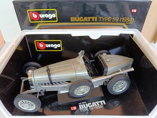 1/18 MODELLO BUGATTI TYPE 59 GREY BURAGO