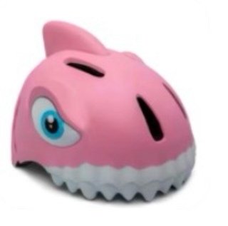 Casco infantil rosa tiburón